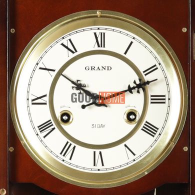Настінний механічний годинник Grand 2054-RW-R в кольорі червоного дерева
