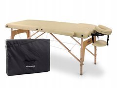 Складаний масажний стіл 2-сегментний із дерев'яним каркасом, ширина 60 см