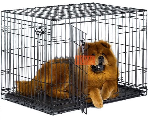 Металева клітка для транспортування собак PETLUX (L) 91 x 57 x 64 см