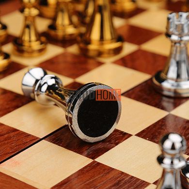 Шахи Royal Chess 30 х 30 см, з дерев'яною шаховою дошкою та металевими шахами