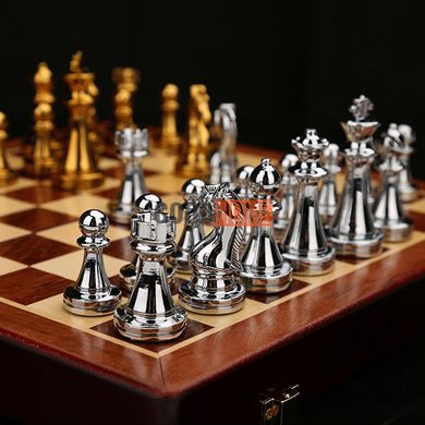 Шахи Royal Chess 30 х 30 см, з дерев'яною шаховою дошкою та металевими шахами