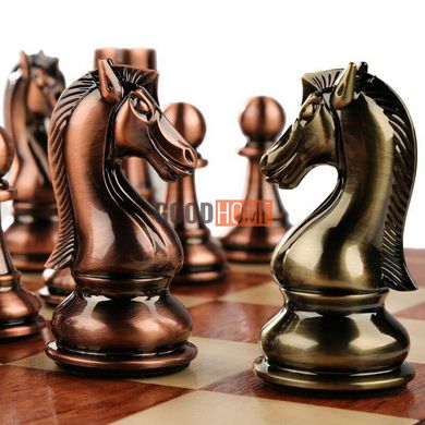 Шахи Royal Chess 39 х 39 см, з дерев'яною шаховою дошкою та металевими шахами