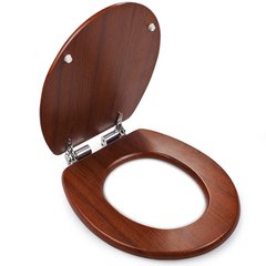 Сиденье для унитаза деревянное, стульчак Comfort Wooden - цвет орех.