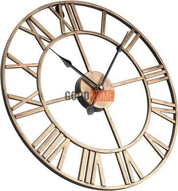 Большие металлические настенные часы Milano Gold с бесшумным механизмом