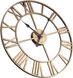 Большие металлические настенные часы Milano Gold с бесшумным механизмом