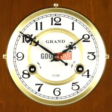 Настінний механічний годинник Grand 20123-LW-A в кольорі світлий горіх